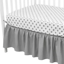 American Baby Company Crib & Bed Sheets*American Baby - 100% Natural Cotton Percale Fitted Crib Sheet, Dots