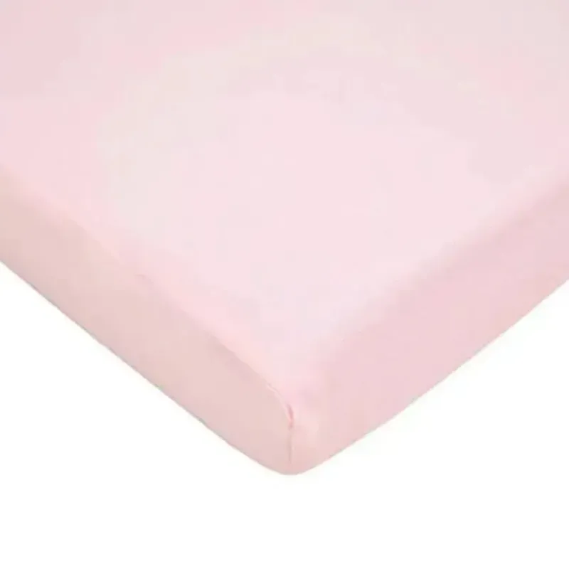 American Baby Company Crib & Bed Sheets*American Baby - 100% Natural Cotton Jersey Knit Fitted Portable, Pink