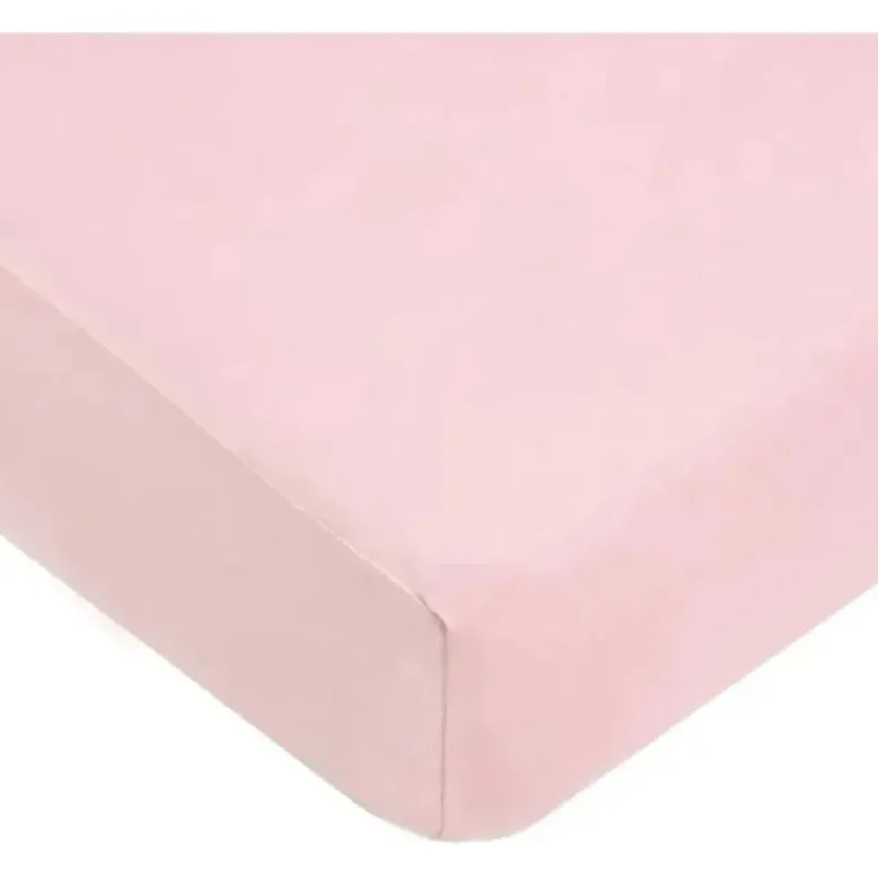 American Baby Company Crib & Bed Sheets*American Baby - 100% Natural Organic Cotton Jersey Knit Fitted Crib Sheet, Pink