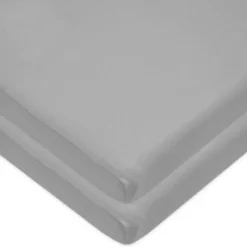 American Baby Company Crib & Bed Sheets*American Baby - 15 x 33 Fitted Bassinet Sheet, 100% Natural Cotton Jersey Knit, Grey