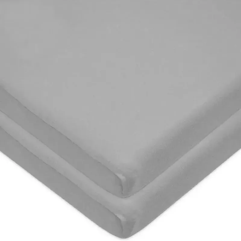 American Baby Company Crib & Bed Sheets*American Baby - 15 x 33 Fitted Bassinet Sheet, 100% Natural Cotton Jersey Knit, Grey