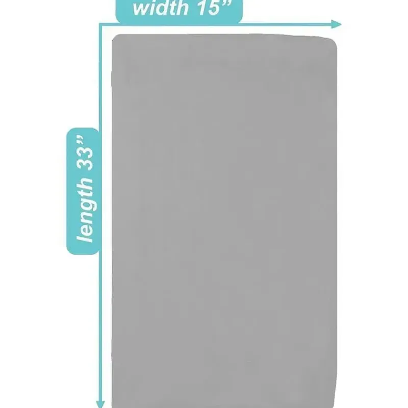 American Baby Company Crib & Bed Sheets*American Baby - 15 x 33 Fitted Bassinet Sheet, 100% Natural Cotton Jersey Knit, Grey