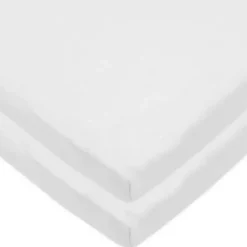 American Baby Company Crib & Bed Sheets*American Baby - 15 x 33 Fitted Bassinet Sheet, 100% Natural Cotton, White