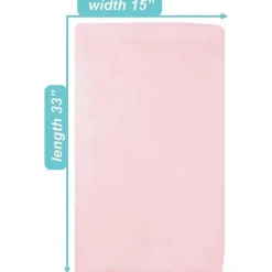 American Baby Company Crib & Bed Sheets*American Baby - 15 x 33 Fitted Bassinet Sheet, 100% Natural Cotton Jersey Knit, Pink