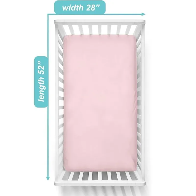 American Baby Company Crib & Bed Sheets*American Baby -100% Cotton Knit Jersey Fitted Crib Sheet, Pink