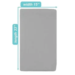 American Baby Company Crib & Bed Sheets*American Baby -100% Cotton Knit 5.7 Oz Value Jersey Fitted Bassinet Sheet 15 X 33 X 4, Grey Alphabet