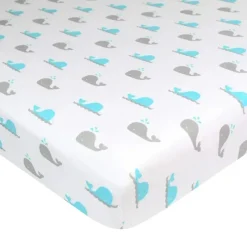 American Baby Company Crib & Bed Sheets*American Baby -100% Cotton Knit 5.7 Oz Value Jersey Fitted Bassinet Sheet 15 X 33 X 4, Grey Alphabet