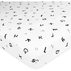 American Baby Company Crib & Bed Sheets*American Baby - Fitted Bassinet Sheet Printed 100% Natural Cotton Jersey Knit, Alphabet