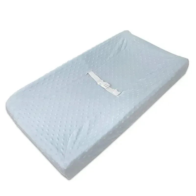 American Baby Company Changing Pads & Covers*American Baby - Heavenly Soft Minky Dot Fitted Contoured Changing Pad Cover, Blue