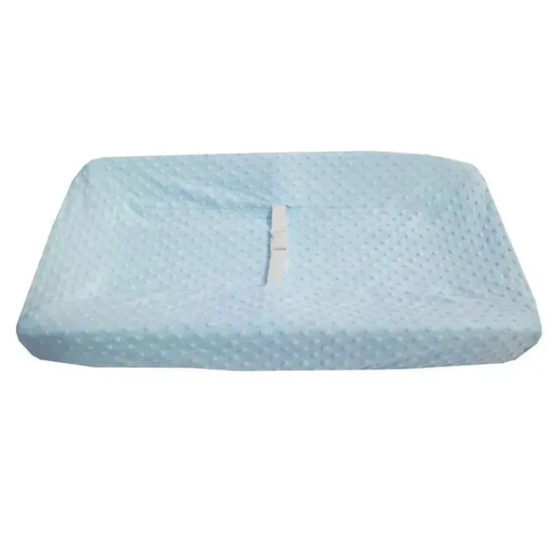 American Baby Company Changing Pads & Covers*American Baby - Heavenly Soft Minky Dot Fitted Contoured Changing Pad Cover, Blue