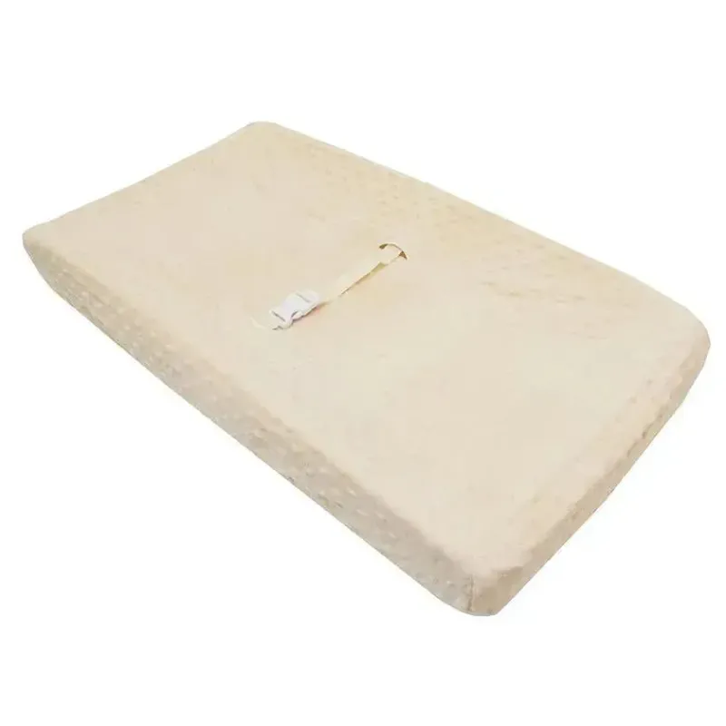 American Baby Company Changing Pads & Covers*American Baby - Heavenly Soft Minky Dot Fitted Contoured Changing Pad Cover, Ecru