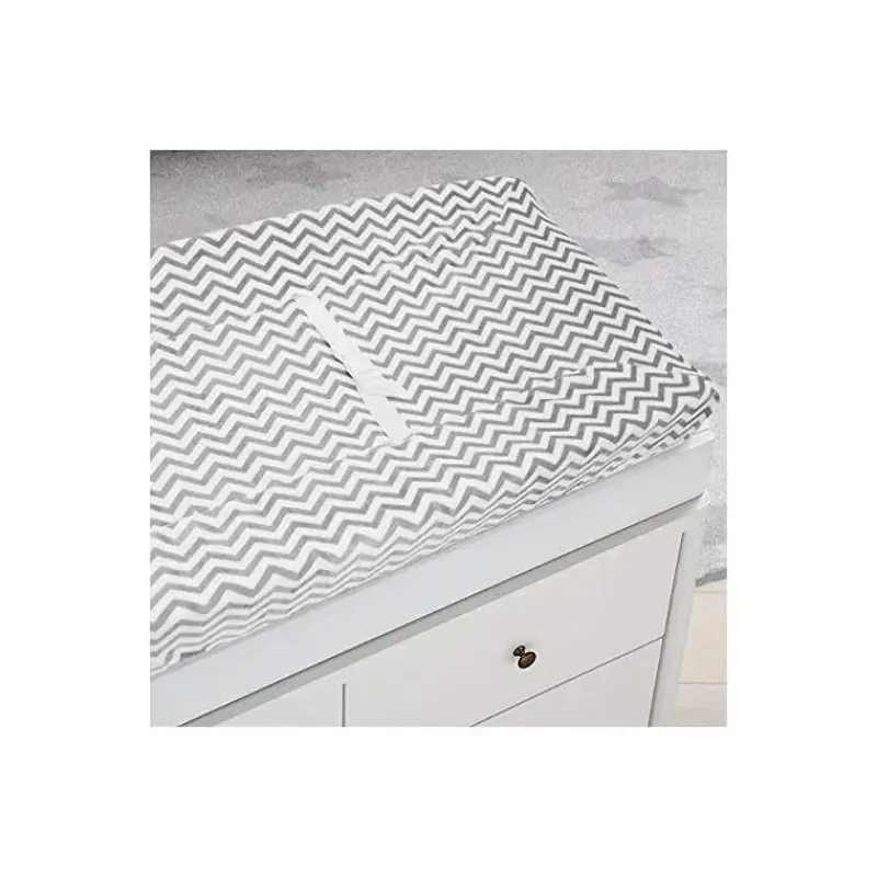 American Baby Company Crib & Bed Sheets*American Baby - Heavenly Soft Chenille Contoured Changing Pad Cover, ZigZag