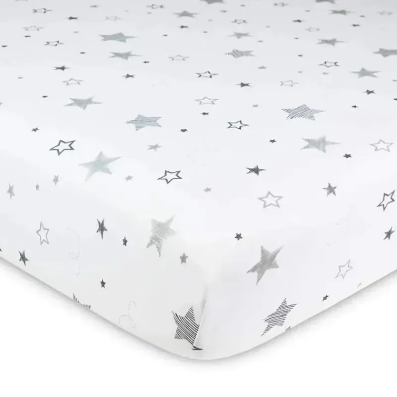 American Baby Company Crib & Bed Sheets*American Baby - Printed 100% Cotton Jersey Knit Fitted Crib Sheet, Super Stars