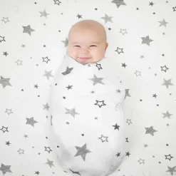 American Baby Company Crib & Bed Sheets*American Baby - Printed 100% Cotton Jersey Knit Fitted Crib Sheet, Super Stars
