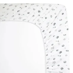 American Baby Company Crib & Bed Sheets*American Baby - Printed 100% Cotton Jersey Knit Fitted Crib Sheet, Grey Sports