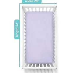 American Baby Company Crib & Bed Sheets*American Baby - Supreme 100% Natural Cotton Jersey Knit Fitted Crib Sheet, Lavender