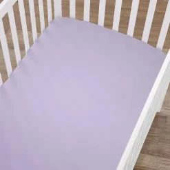 American Baby Company Crib & Bed Sheets*American Baby - Supreme 100% Natural Cotton Jersey Knit Fitted Crib Sheet, Lavender