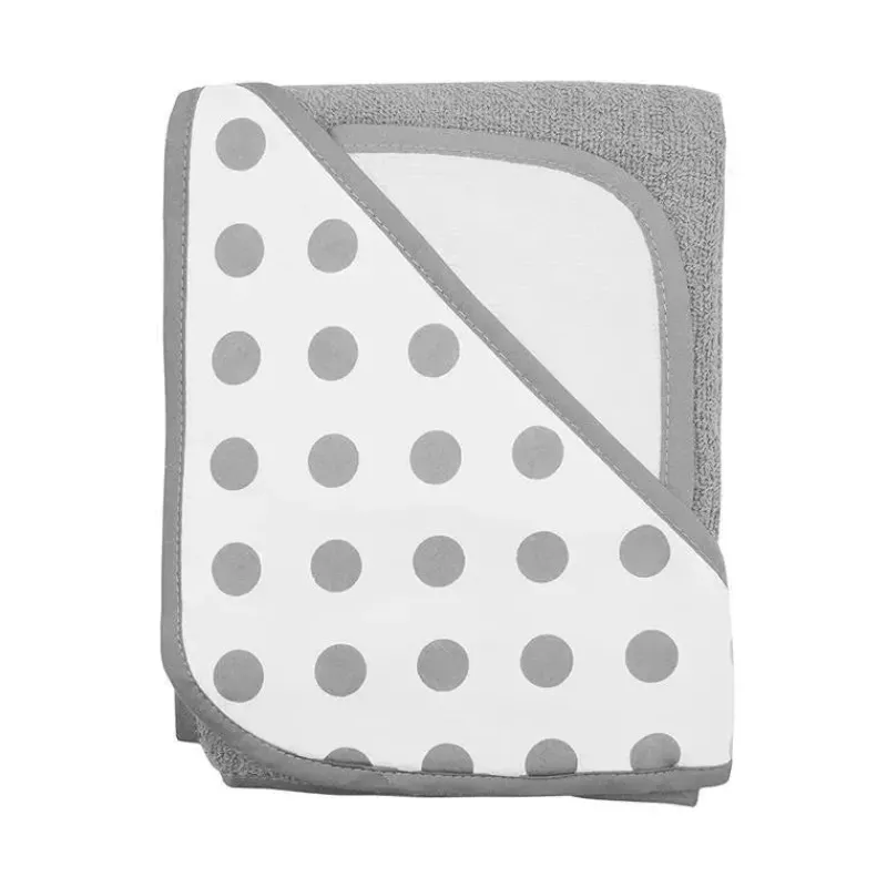 American Baby Company Baby Bath Towels*American Baby - Terry Hooded Towel & Washcloth Set, Grey