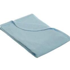 American Baby Company Cold Weather Accessories|Blankets & Quilts*- 100% Cotton Thermal Waffle Swaddle Blanket Blue
