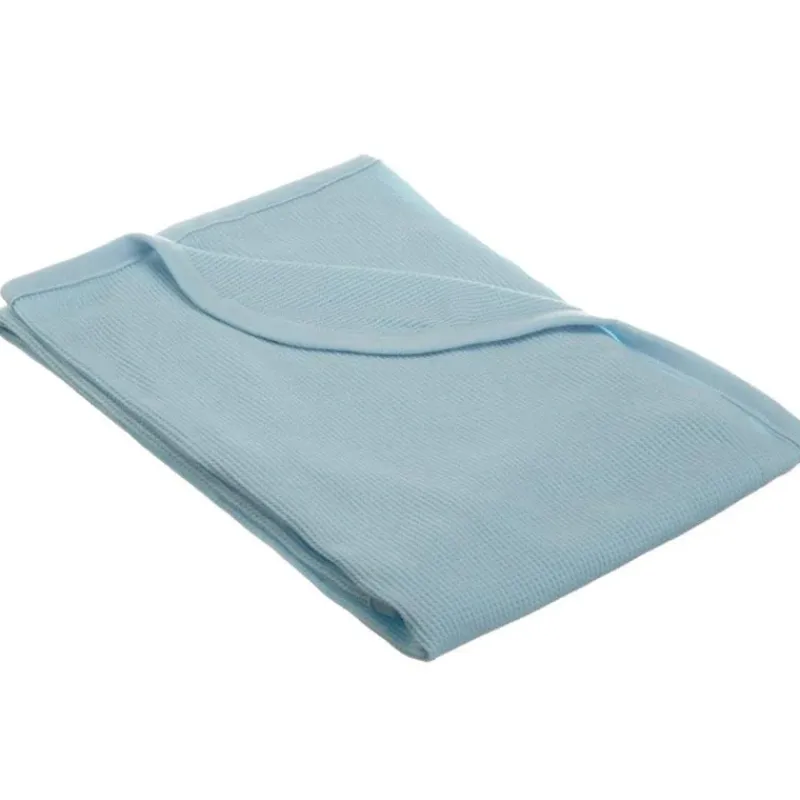 American Baby Company Cold Weather Accessories|Blankets & Quilts*- 100% Cotton Thermal Waffle Swaddle Blanket Blue