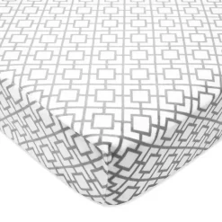 American Baby Company Crib & Bed Sheets*Heavenly Soft Chenille Fitted Crib Sheet, Gray Lattice