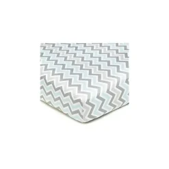 American Baby Company Crib & Bed Sheets*Percale Crib Sheet Zig-Zag Gray/Blue