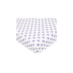 American Baby Company Crib & Bed Sheets*American Baby Cotton Percale Fitted Crib Sheet, Lavender Dots