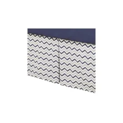 American Baby Company Bumpers, Liners & Skirts*American Baby Tailored Crib Skirt with Pleats, Blue Zigzag