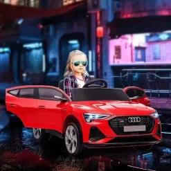 Tobbi Ride-On Toys*Aosom - Kids Audi Car Battery Powered Ride On Toy with Remote Control, Red