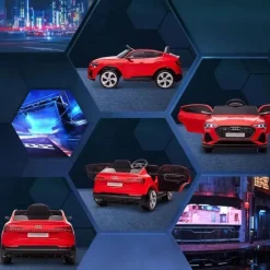 Tobbi Ride-On Toys*Aosom - Kids Audi Car Battery Powered Ride On Toy with Remote Control, Red