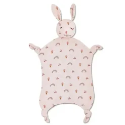 Apple Park Lovies, Security Blankets & Blankies*- Rainbows & Ice Cream Bunny Muslin Lovey