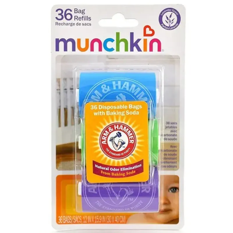 Munchkin Diaper Pails & Refills*Arm & Hammer Bag Refills 6-pack