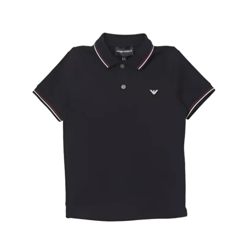 Armani Baby Baby Tops*Armani - Baby Boy Essential Shorts Sleeve Polo, Blue