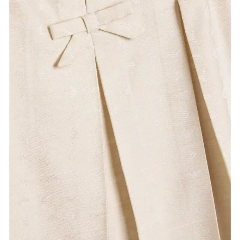 Armani Baby Dresses|Baby Dresses & Skirts*- Baby Girls Beige Jacquard Eagle Dress