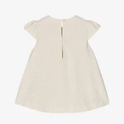 Armani Baby Dresses|Baby Dresses & Skirts*- Baby Girls Beige Jacquard Eagle Dress