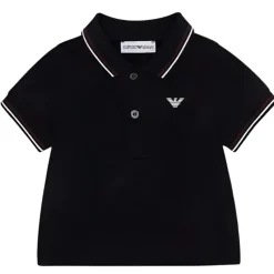 Armani Baby Baby Tops*- Boy Essential Short Sleeve Polo, Black