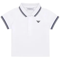Armani Baby Baby Tops*- Boy Essential Short Sleeve Polo, White