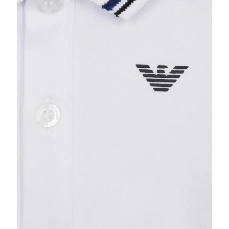Armani Baby Baby Tops*- Boy Essential Short Sleeve Polo, White