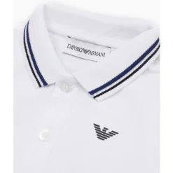 Armani Baby Baby Tops*- Boy Essential Short Sleeve Polo, White
