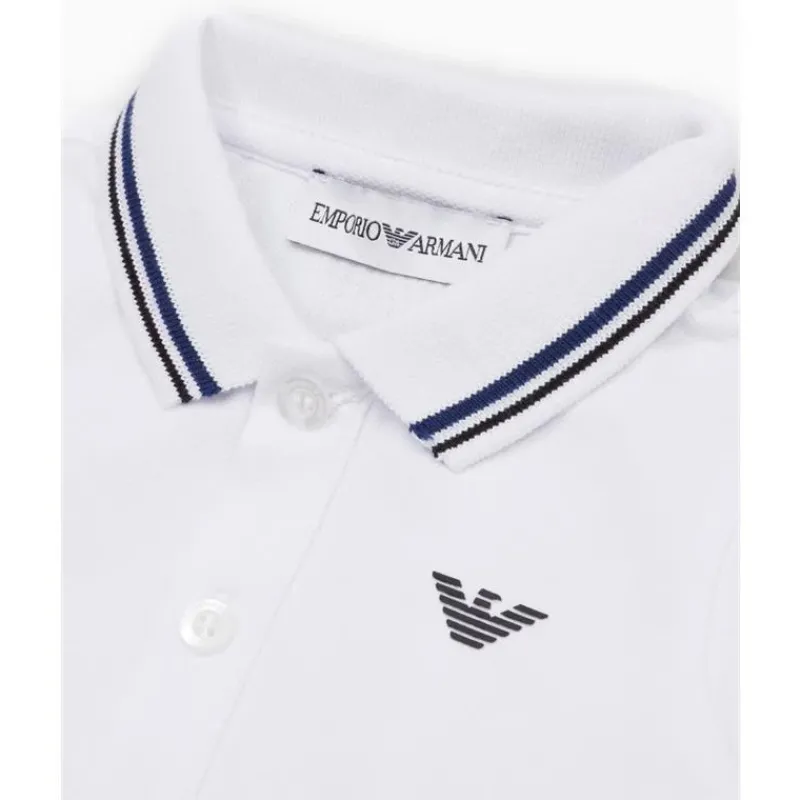 Armani Baby Baby Tops*- Boy Essential Short Sleeve Polo, White