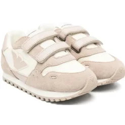 Armani Baby Baby Shoes*- Logo Patch Sneakers, Tan/Vanilla