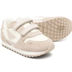 Armani Baby Baby Shoes*- Logo Patch Sneakers, Tan/Vanilla