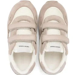 Armani Baby Baby Shoes*- Logo Patch Sneakers, Tan/Vanilla