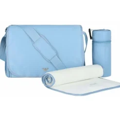 Armani Baby Tote Bags*- Mummy Bag Set with Eagle Plate Sky Blue