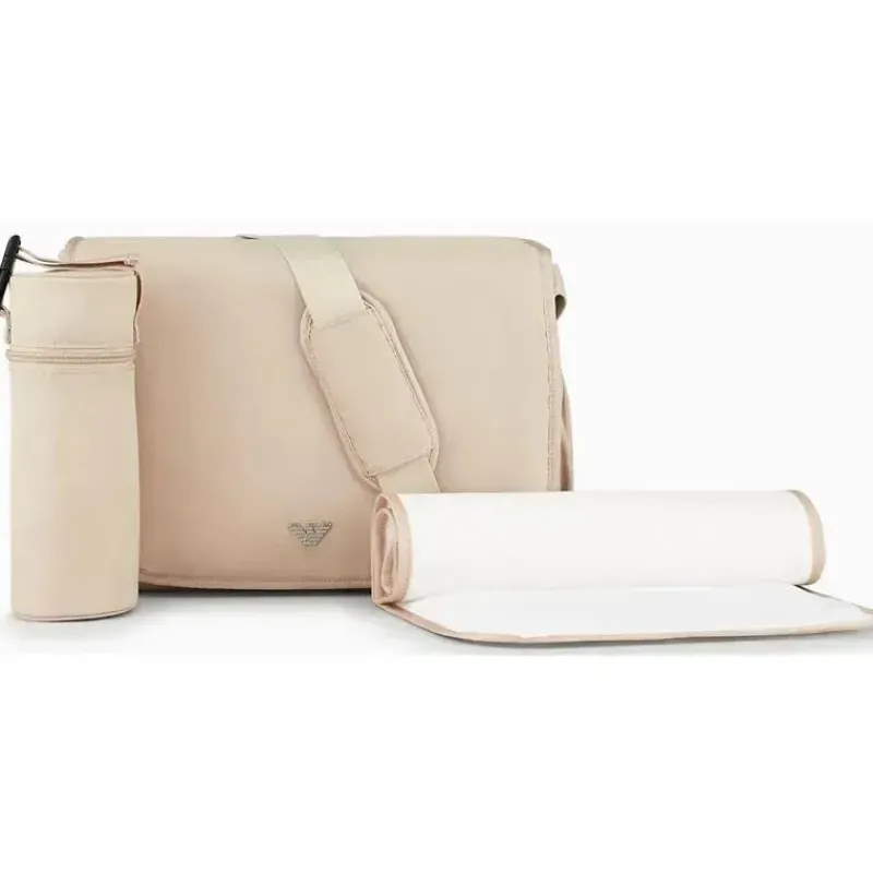Armani Baby Tote Bags*- Mummy Bag Set with Eagle Plate, Beige