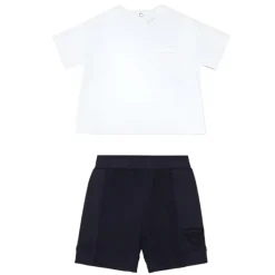 Armani Baby Baby Sets*- 2Pk Set T-Shit And Shorts, White And Navy
