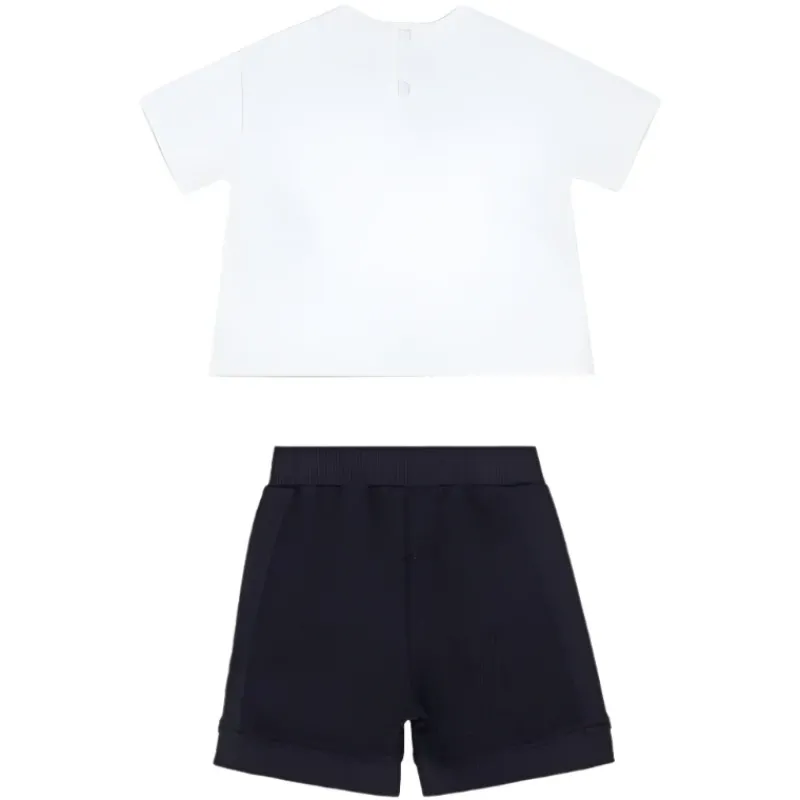 Armani Baby Baby Sets*- 2Pk Set T-Shit And Shorts, White And Navy