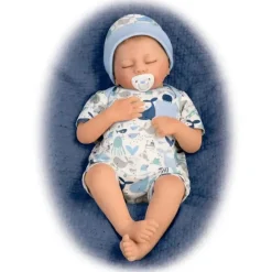 Ashton Drake Dolls*- Breathing Baby Boy Doll With Quilted Blanket And Pacifier