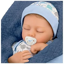 Ashton Drake Dolls*- Breathing Baby Boy Doll With Quilted Blanket And Pacifier