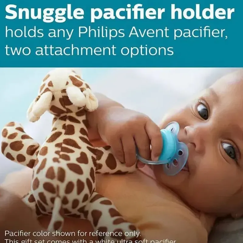 Philips Avent Gifts Over $50|Feeding Gift Set*Avent - Anti-Colic Baby Bottle With Airfree Vent Newborn Gift Set With Snuggle, Clear